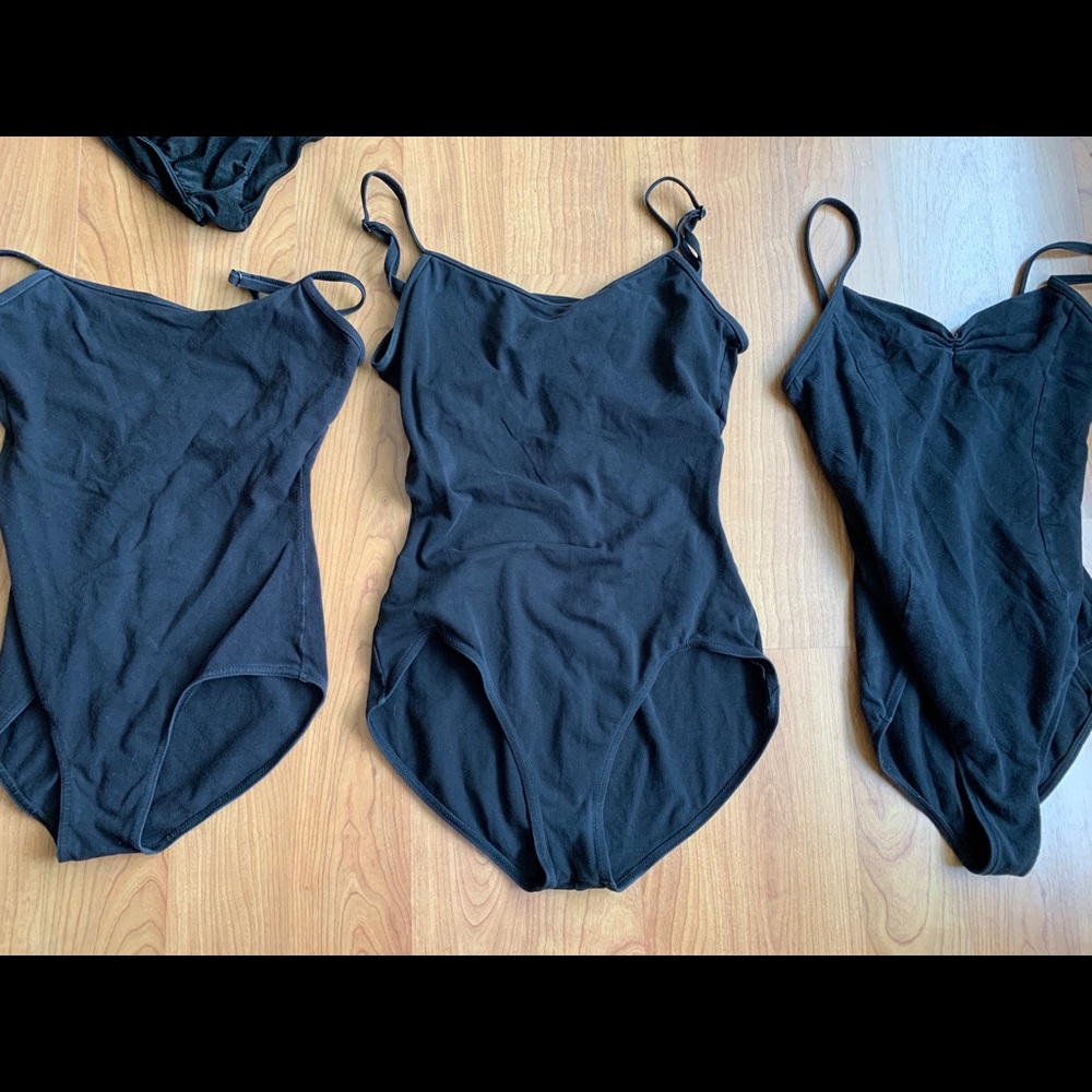 Black camisole leotards